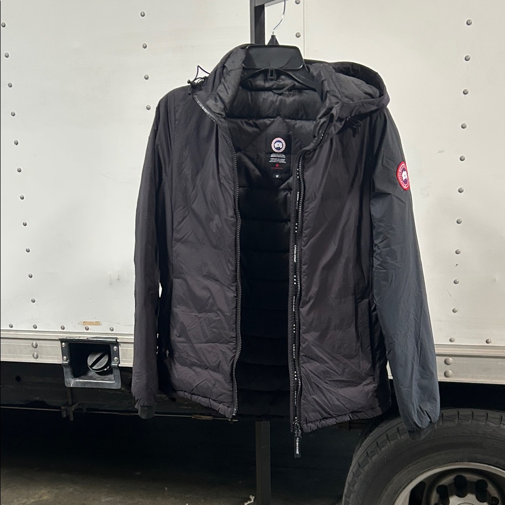 Canada Goose Black Hooded Puffer Jacket- 5078L (packable)
